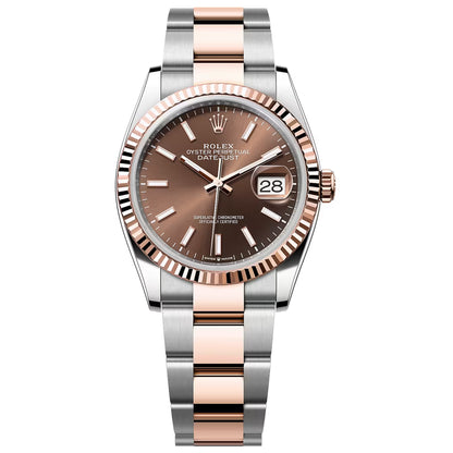 Rolex Datejust 36mm Chocolate Fluted Bezel Oyster 126231-0044