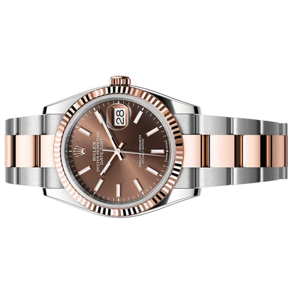 Rolex Datejust 36mm Chocolate Fluted Bezel Oyster 126231-0044