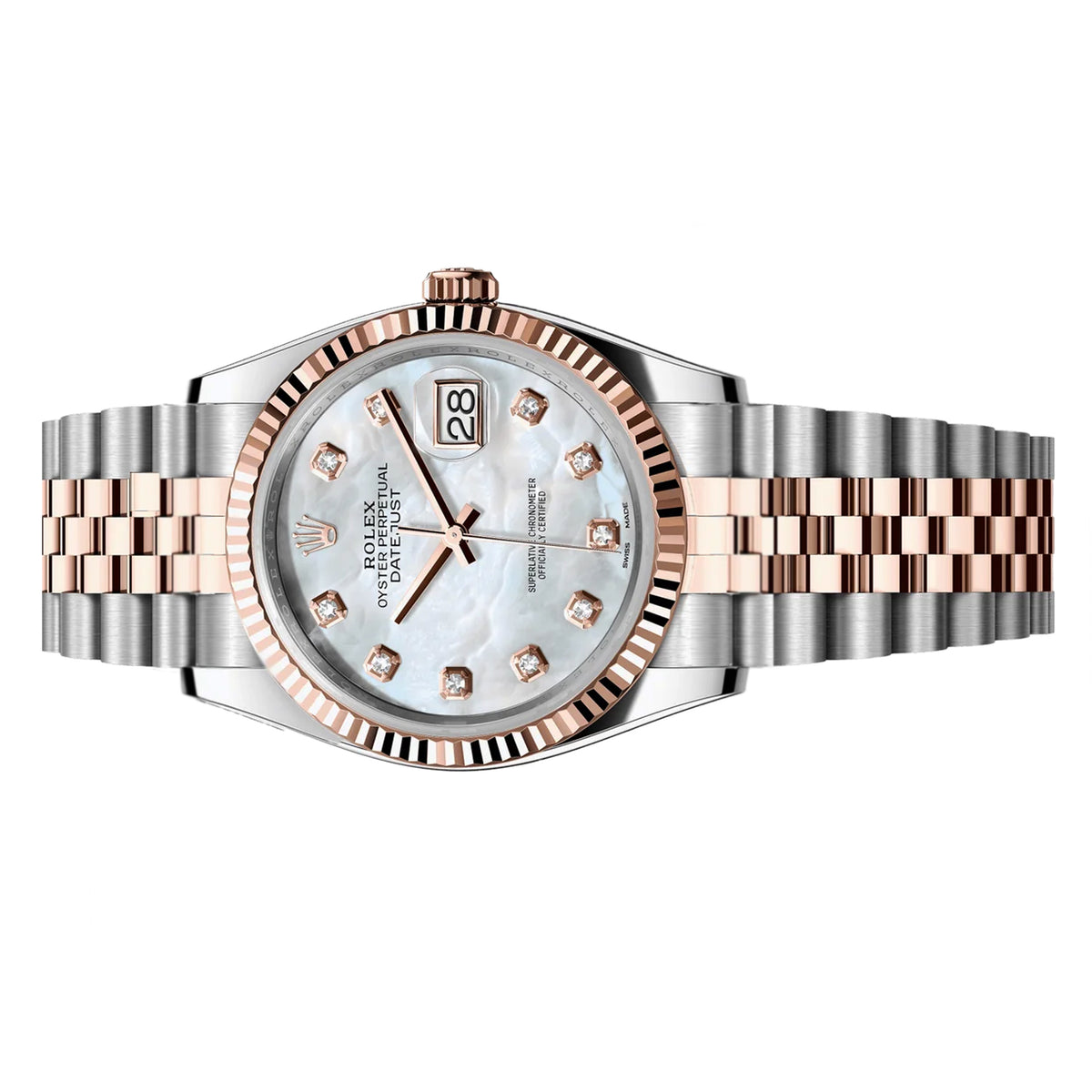 Rolex Datejust 36mm 116231 Mother Of Peral MOP Rose gold and steel Jubilee, Pre-Owned