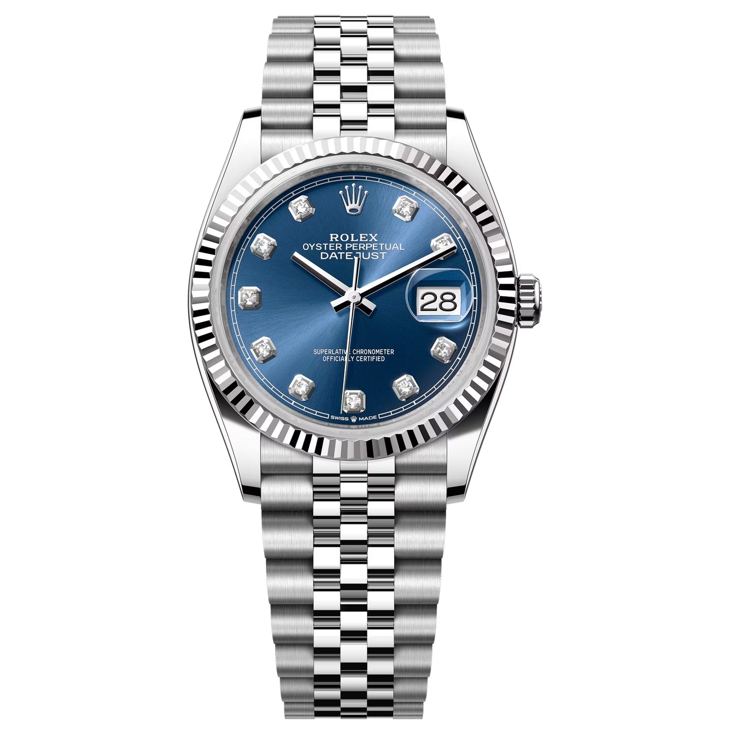 rolex datejust 36mm blue diamond 2025 unworn jubilee 126234-0037