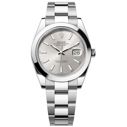 Rolex Datejust 41mm Silver , Oyster Bracelet 126300-0003 Pre-Owned