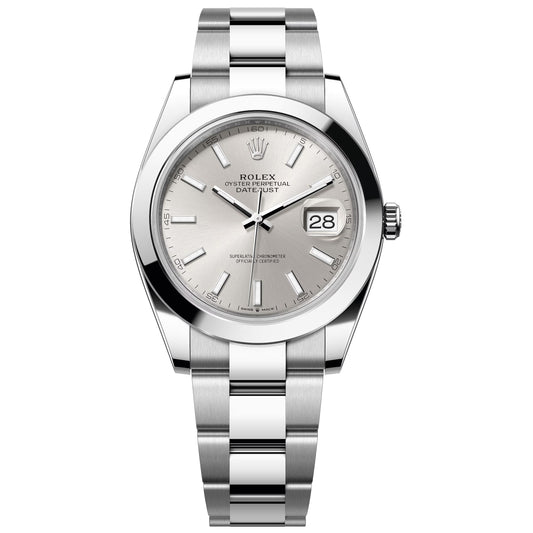 Rolex Datejust 41mm Silver , Oyster Bracelet 126300-0003 Pre-Owned