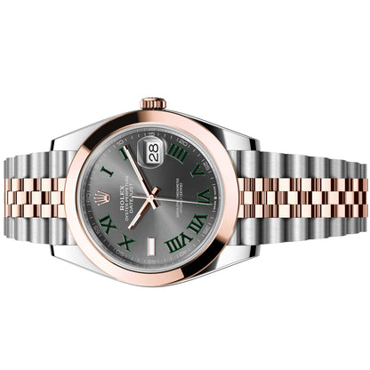 Rolex Datejust 41mm Wimbledon 126301-0016 Smooth Bezel  Rosgold Jubilee 2025 PreOwned