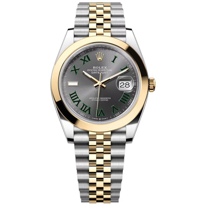 Rolex Datejust 41mm Wimbledon ذهب أصفر وفولاذ جوبيلي 126303-0020 مستعملة