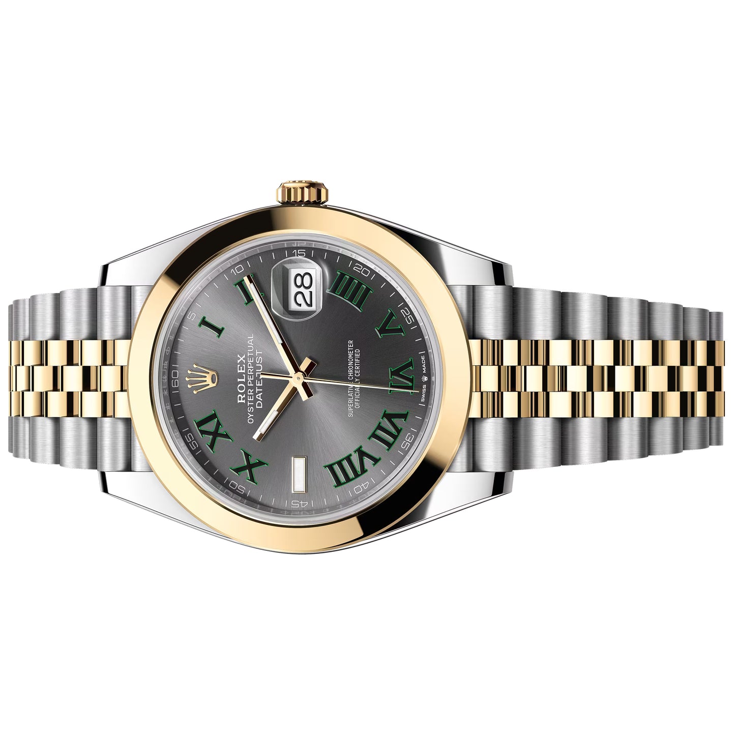 rolex datejust 41mm wimbledon ذهب أصفر وفولاذ جوبيلي 126303-0020 مستعملة