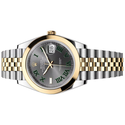 Rolex Datejust 41mm Wimbledon ذهب أصفر وفولاذ جوبيلي 126303-0020 مستعملة