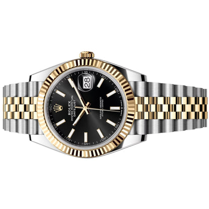 Rolex Datejust 41mm Black Jubilee 2025 Yellow Gold 126333-0014 Pre-Owned