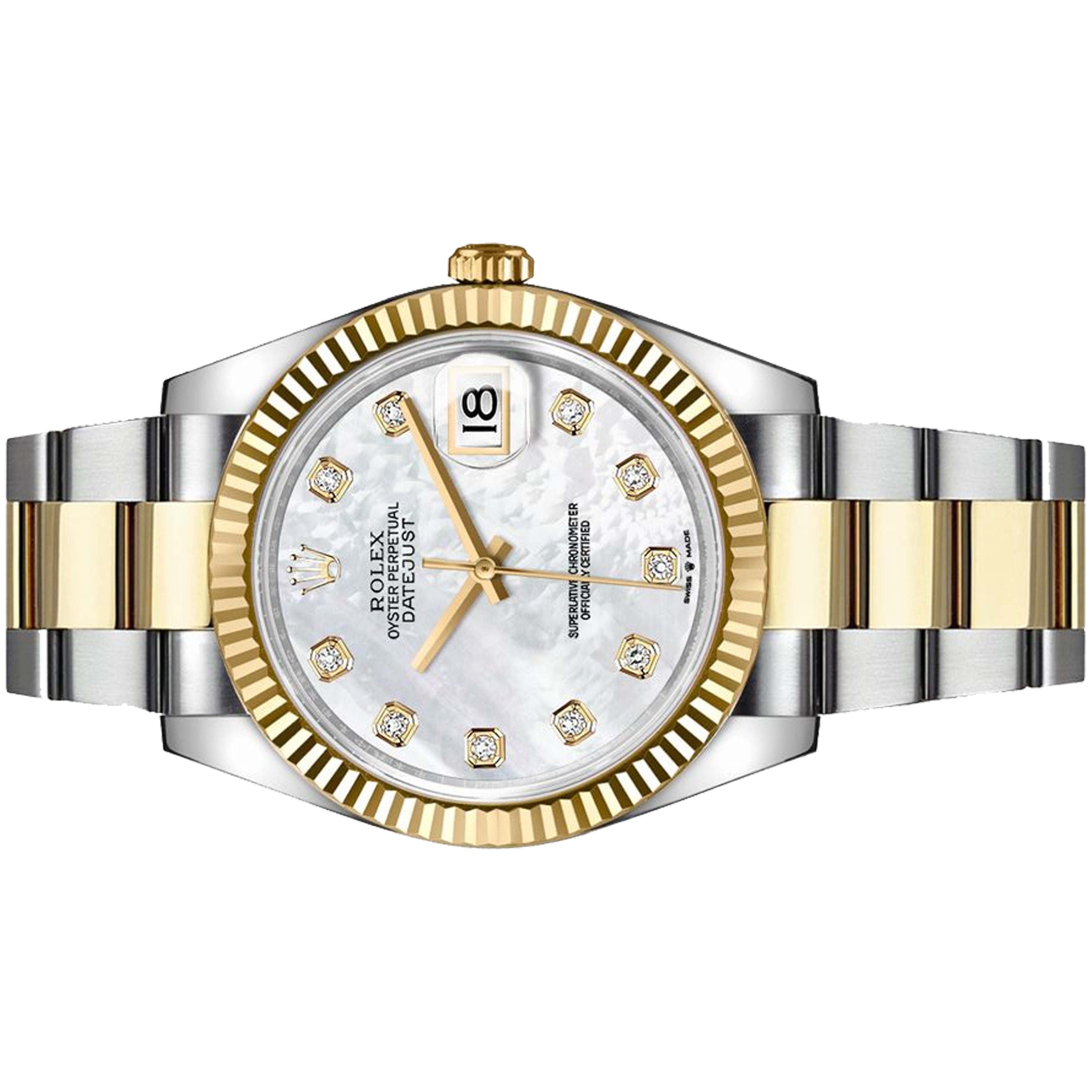 Rolex Datejust 41mm Mother Of Peral MOP Oyster Yellow Gold 126333-0017