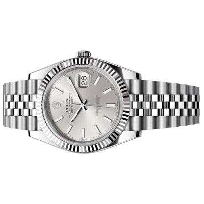 Rolex Datejust 41mm Silver Dial Jubilee Fluted 126334-0004 Pre-Owned