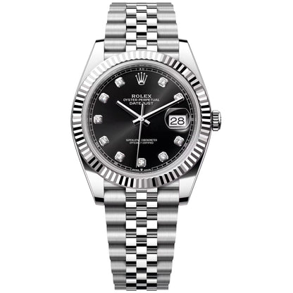 Rolex Datejust 41mm Black Diamond Unworn 2026 Jubilee Fluted 126334-0012