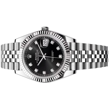 Rolex Datejust 41mm Black Diamond Unworn 2026 Jubilee Fluted 126334-0012