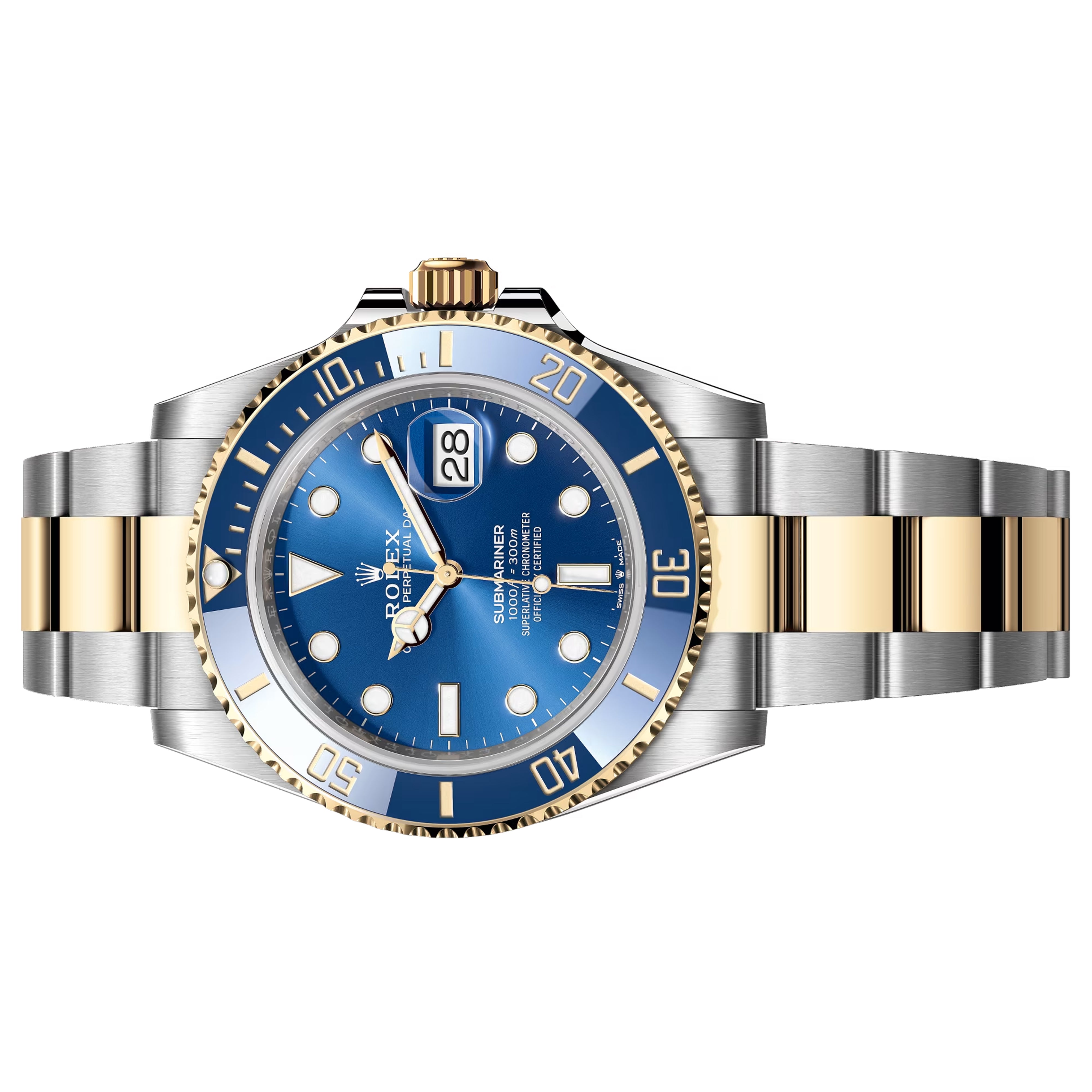 Rolex Submariner Date 41mm 126613LB-0002 أزرق وذهبي أصفر (بلوسي) مستعملة