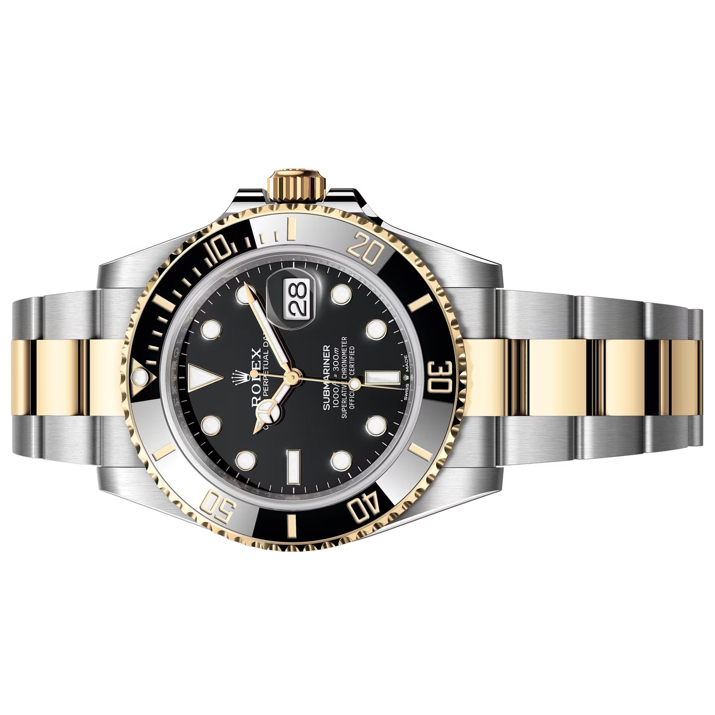 rolex submariner date 41mm  126613ln-0002 yellow gold and steel ( tow tone) pre-owned