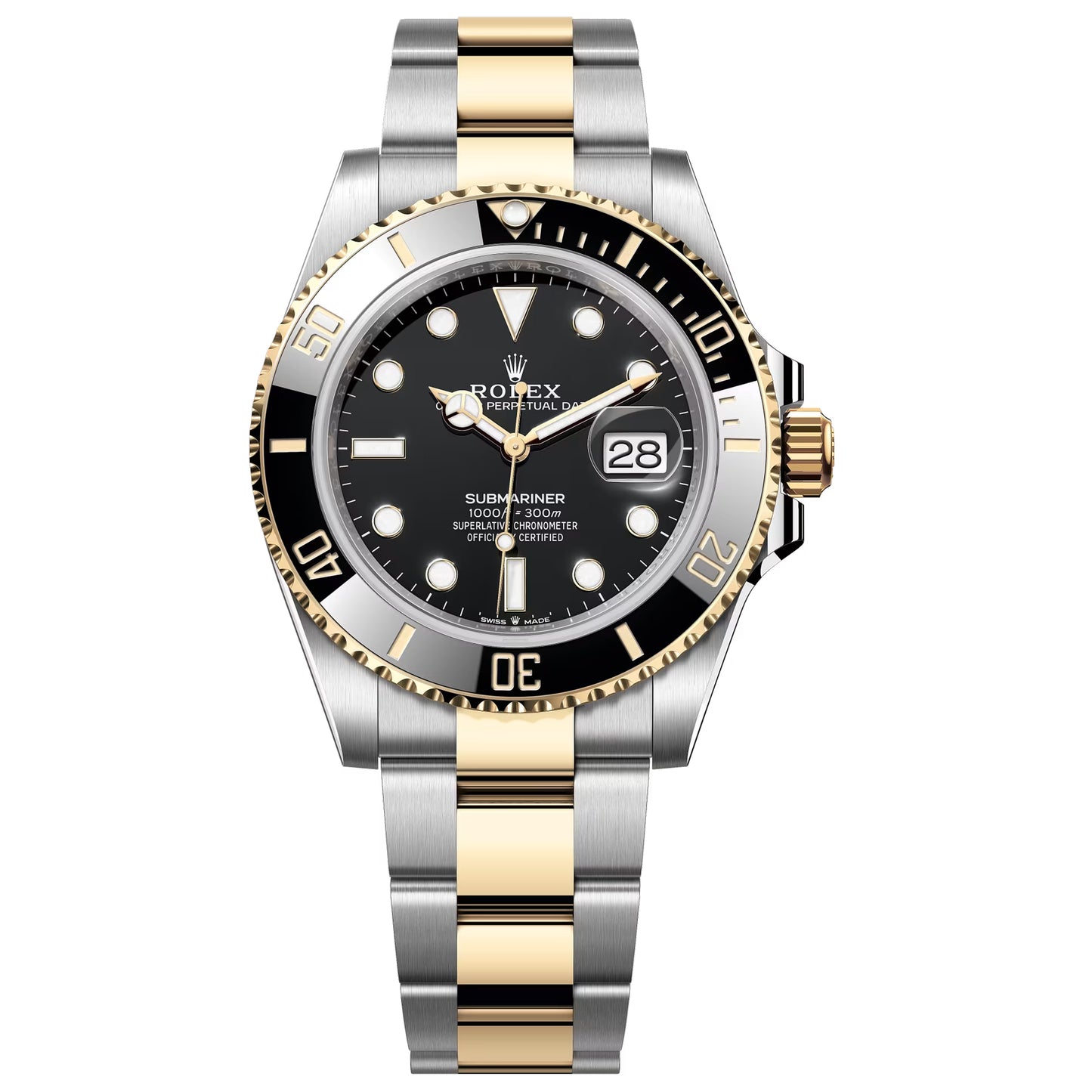 rolex submariner date 41mm  126613ln-0002 yellow gold and steel ( tow tone) pre-owned
