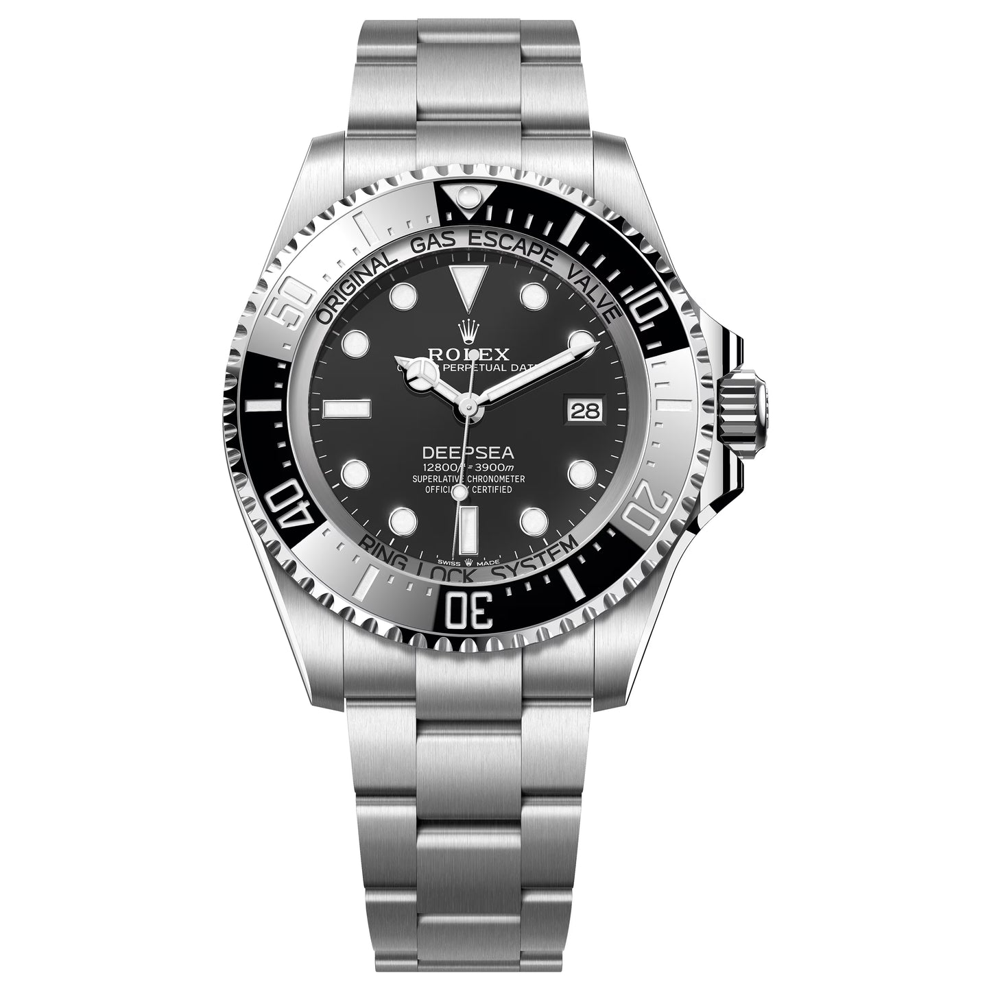 rolex sea-dweller, deepsea 44mm black dial oyster steel 126660-0001 pre-owned