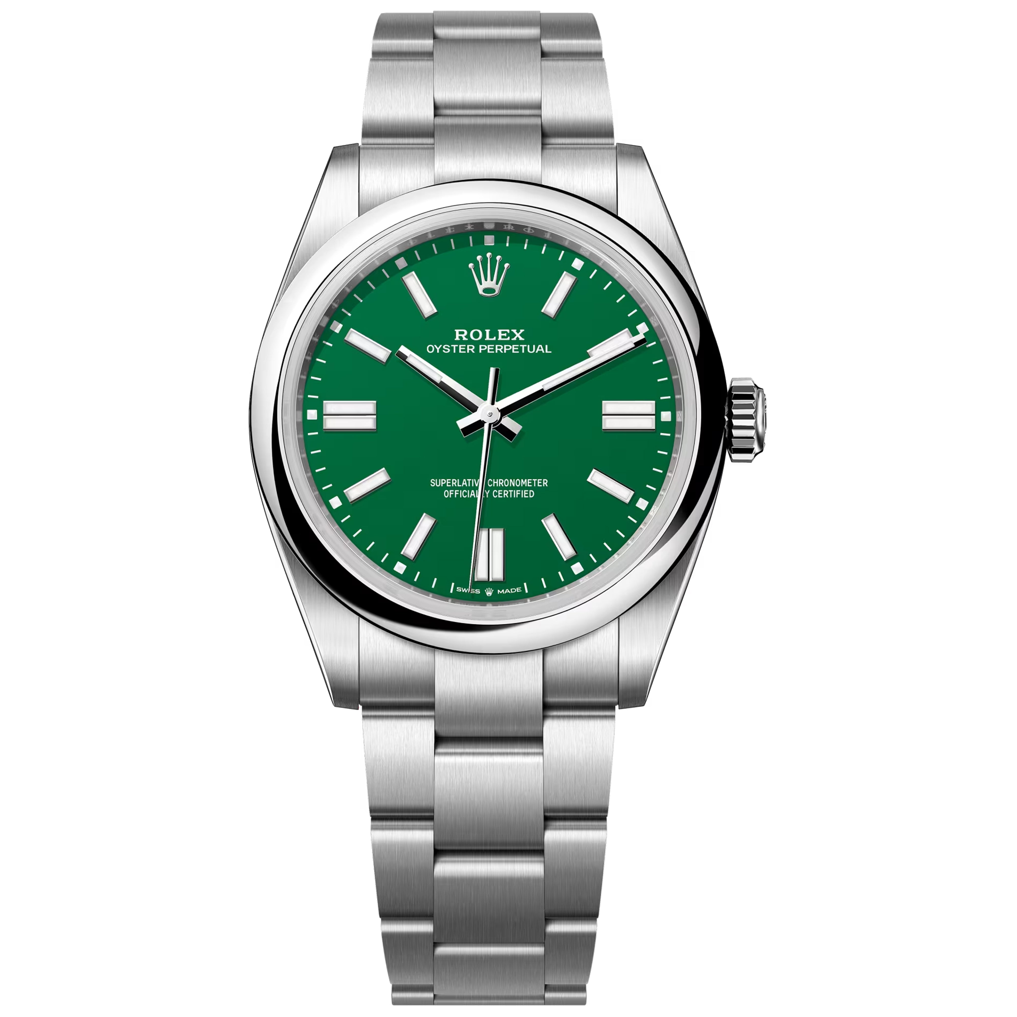 Rolex Oyster Perpetual OP 41mm 2025 Green Dial 124300-0005 Pre-Owned