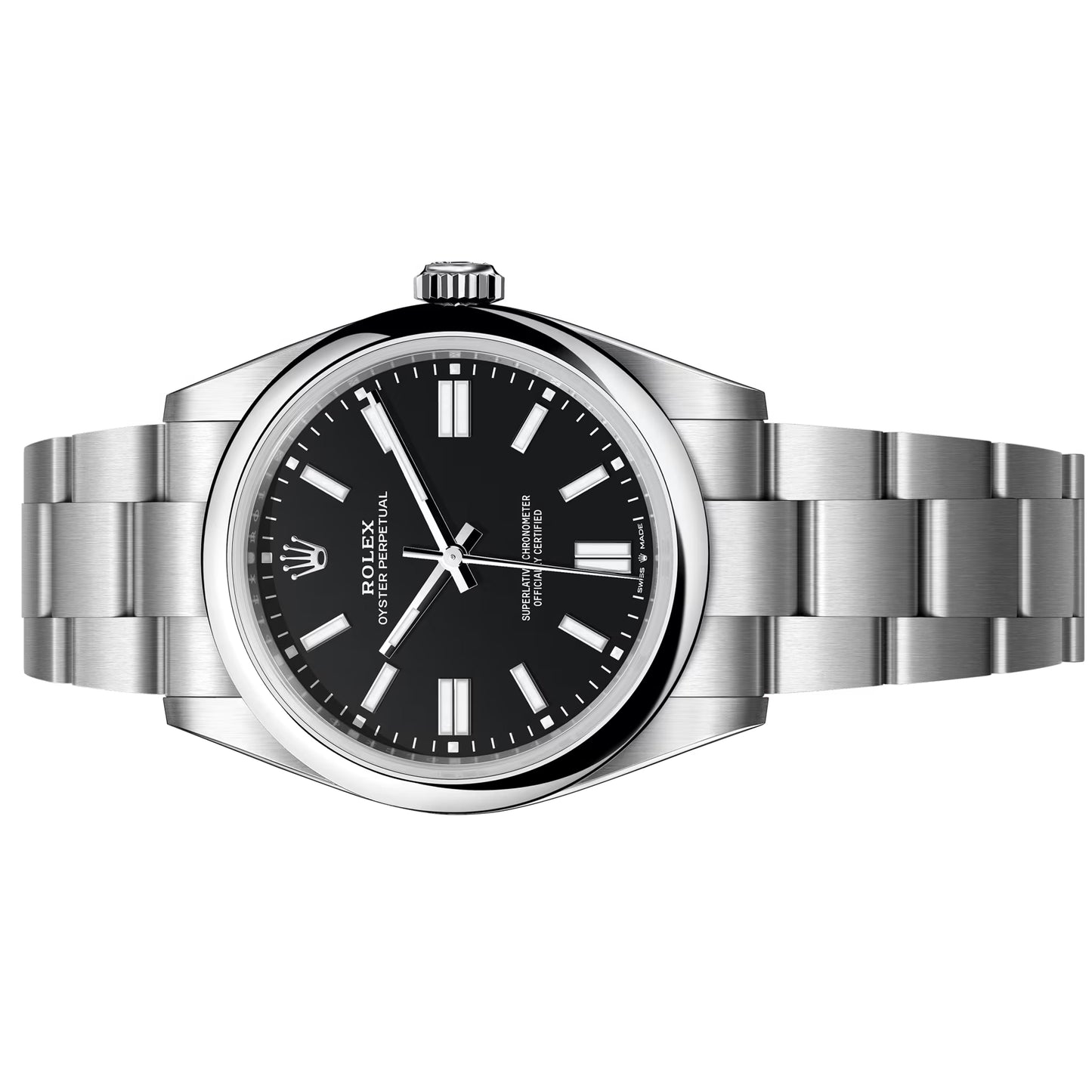 rolex oyster perpetual op 41mm 2025 unworn black dial 134300-0008