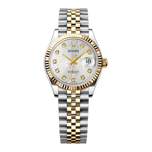 Rolex Datejust 31mm Silver Diamond Yellow gold 178273-0006 PreOwned