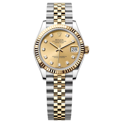 Rolex Datejust 31mm Champagne Diamond Yellow Gold 178273 Pre-Owned