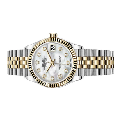 Rolex Datejust 31mm MOP Mothe Of Peral  Diamond Yellow gold 178273 PreOwned