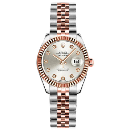 Rolex Datejust 26mm 179171 Rose Gold, Silver Diamond Jubilee , Pre-Owned