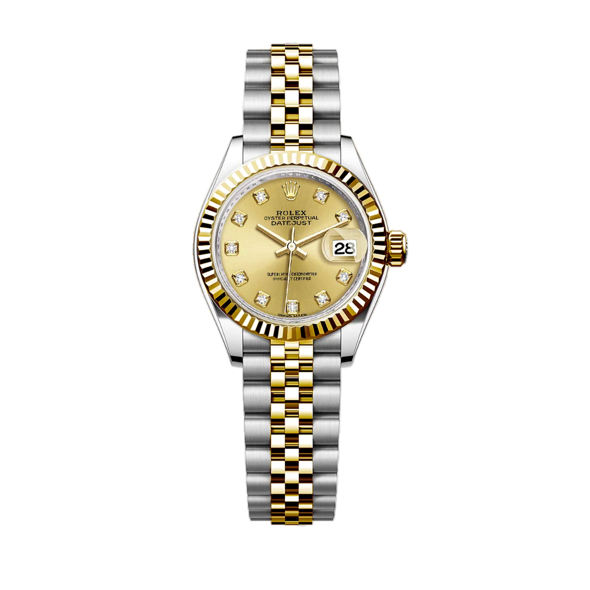 Rolex Lady Datejust 28mm 279173-0011 Champagne Diamond Dial ,Pre-Owned - Luxury Address Watches