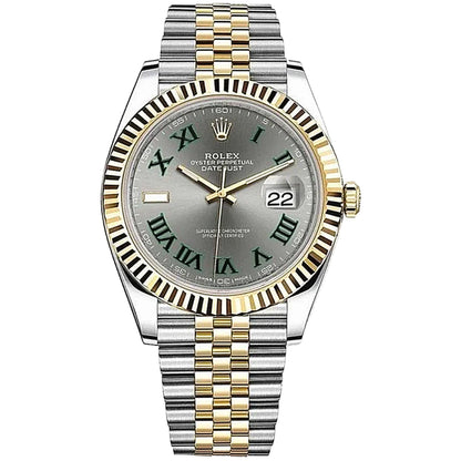 Rolex Datejust 41 MM 126333-0020 Wimbledon Yelow Gold Pre-Owned - Luxury Address Watches