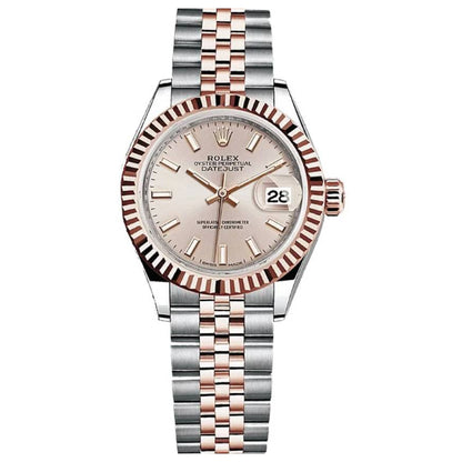 Rolex Datejust 28mm 279171-0001 Sundust Dial Rosgold Jubilee Bracelet Pre-Owned
