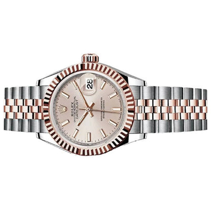 Rolex Datejust 28mm 279171-0001 Sundust Dial Rosgold Jubilee Bracelet Pre-Owned