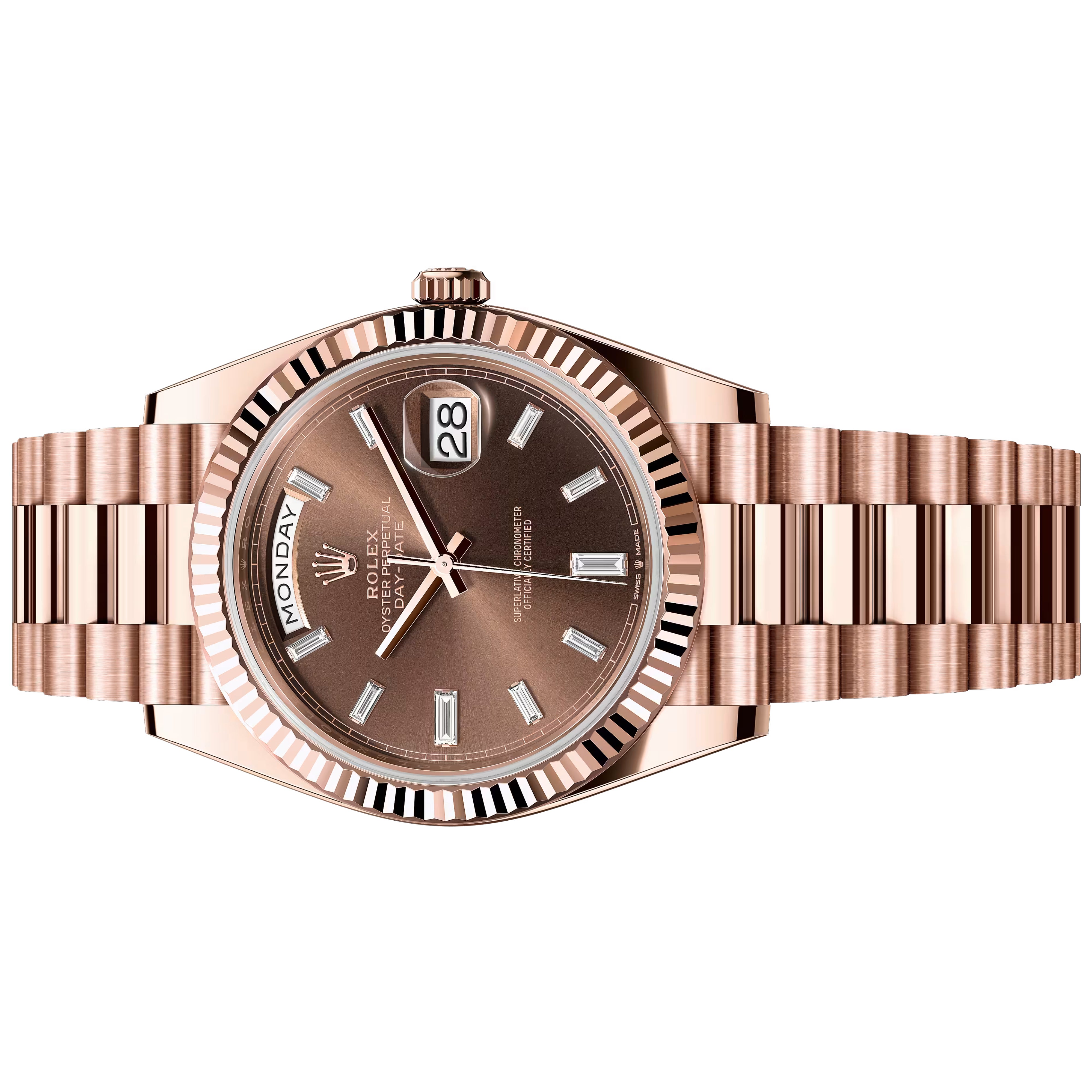 Rolex Day Date 40mm 228235-0003 Chocolate Diamonds Rose gold 18K Pre-Owned 2025
