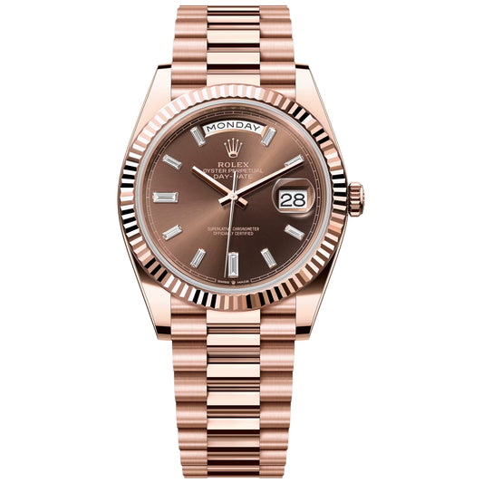 Rolex Day Date 40mm 228235-0003 Chocolate Diamonds Rose gold 18K Pre-Owned 2025