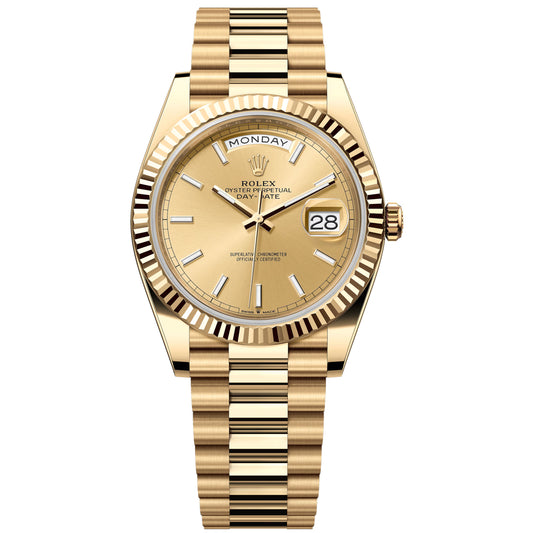 Rolex Day-Date 40 228238-0003 Champagne Yellow gold 18K Pre-Owned