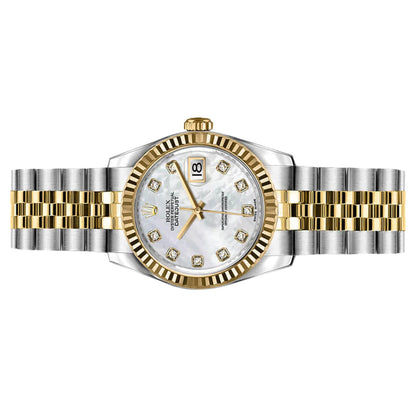 Rolex Datejust 26mm 179173 Mother Of Pearl  MOP Diamond , Yellow Gold Jubilee , Pre-Owned