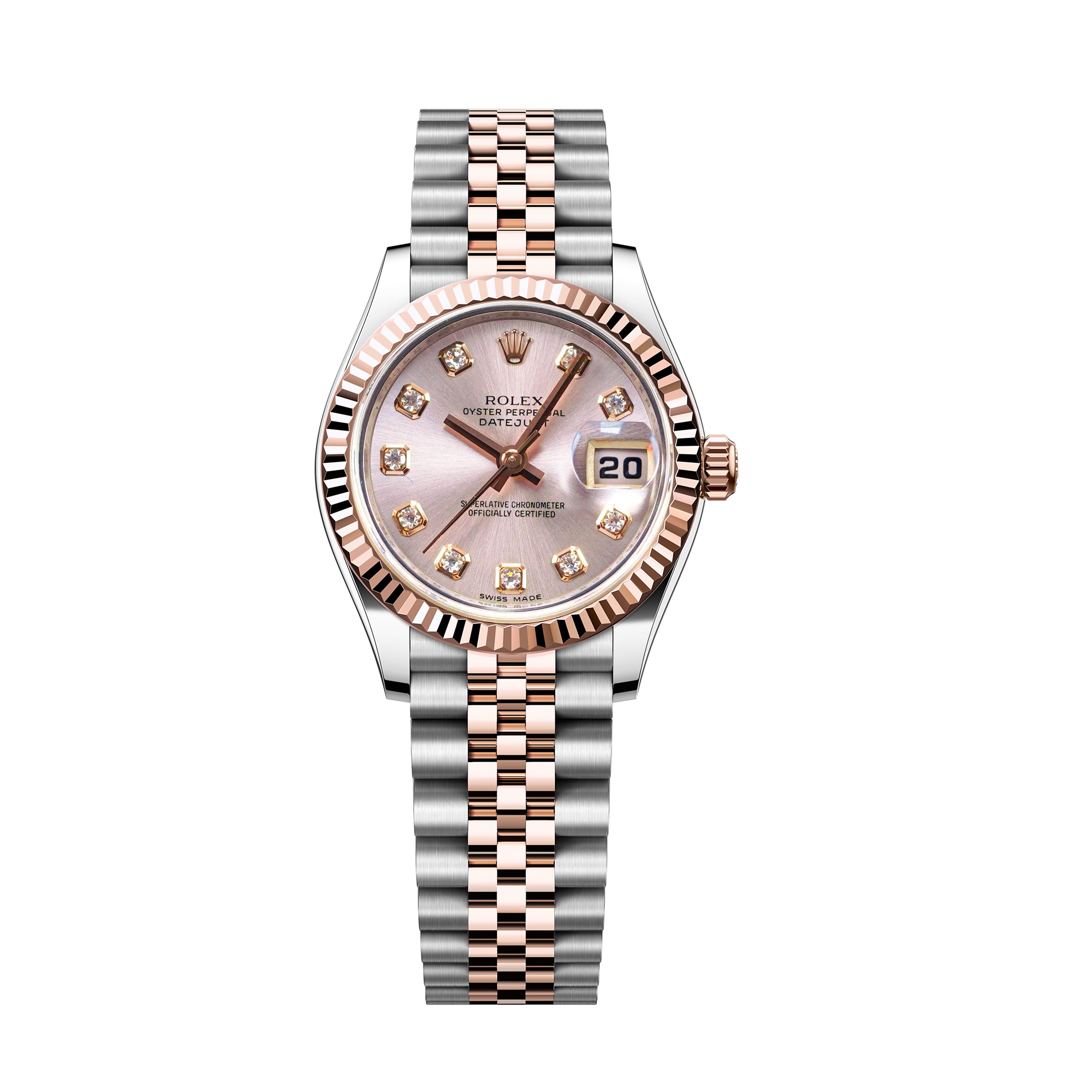Rolex Datejust 26mm 179171 Rose Gold, Pink Diamond Dial Jubilee , Pre-Owned