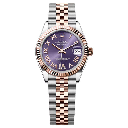 Rolex Datejust 31mm Unworn 2026 Purple Aubergine No 6 Diamond  Rose Gold 278271-0020