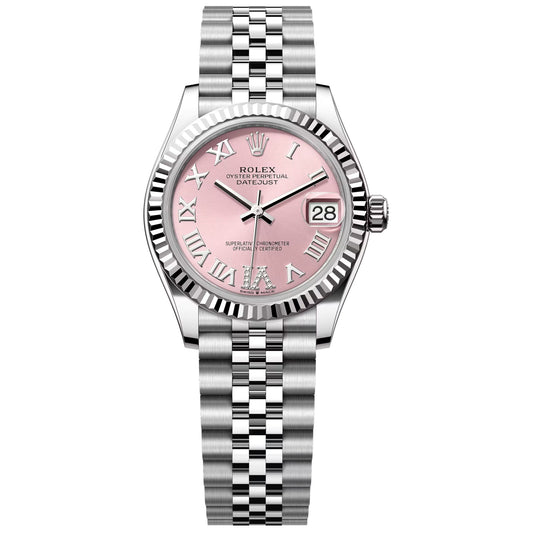 Rolex Datejust 31mm Pink Roman Diamond 6 Jubilee 278274-0024 Preowned