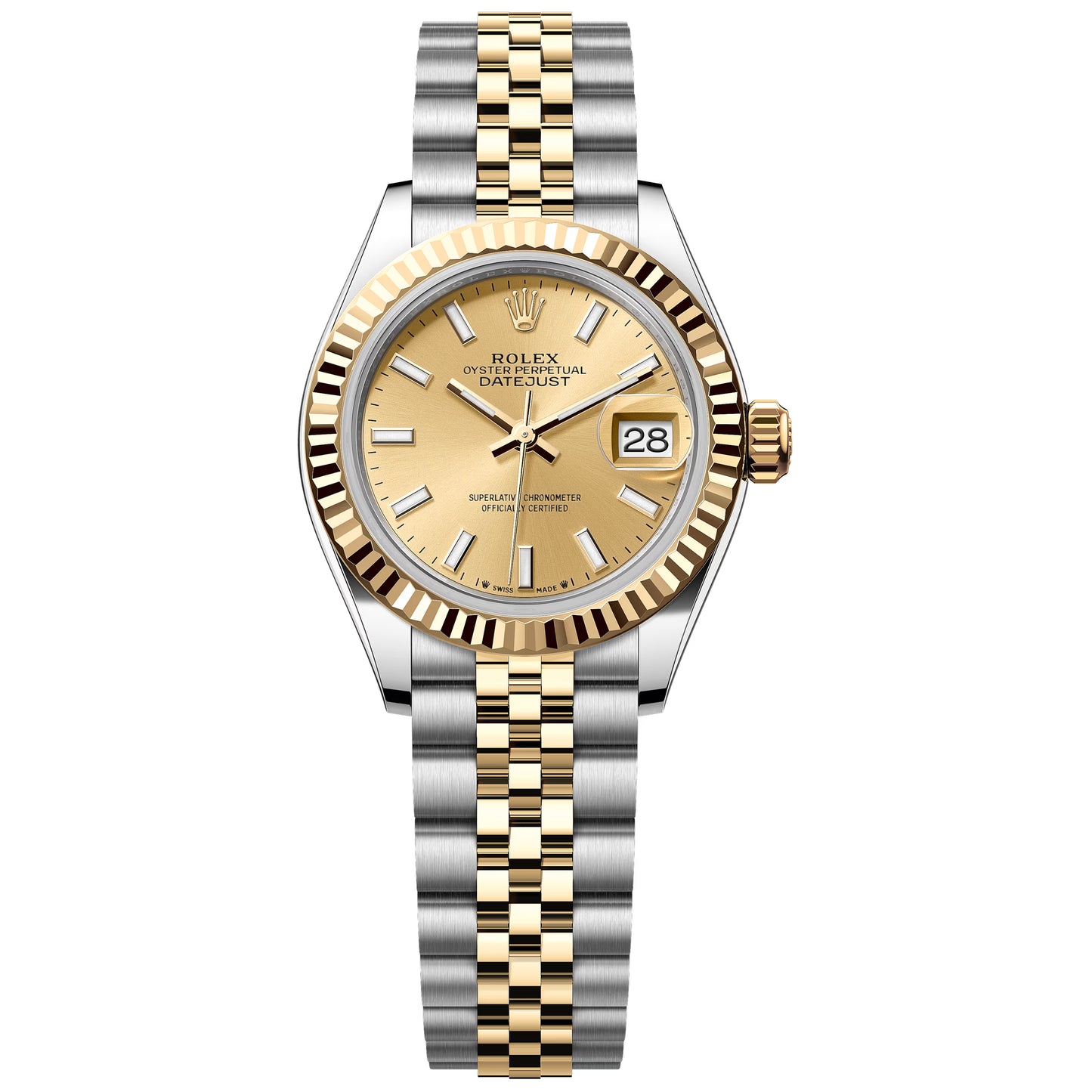 rolex lady datejust 28mm 279173-0001  champagne index jubilee pre-owned