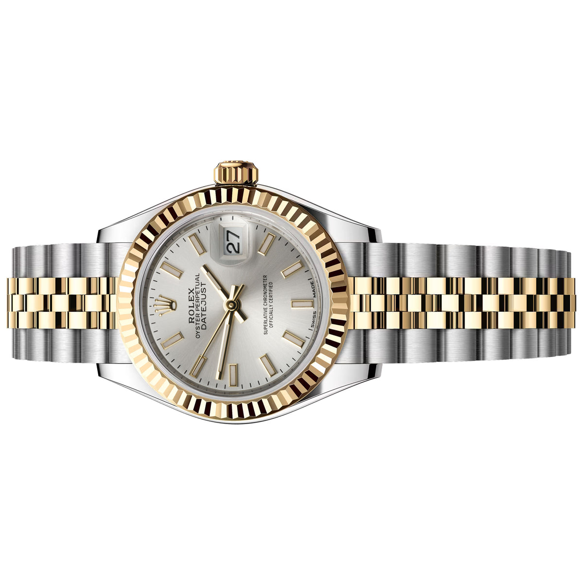 Rolex Lady Datejust 28mm 279173-0019  Silver Index Dial  Yellow Gold Jubilee Bracelet , Pre-Owned