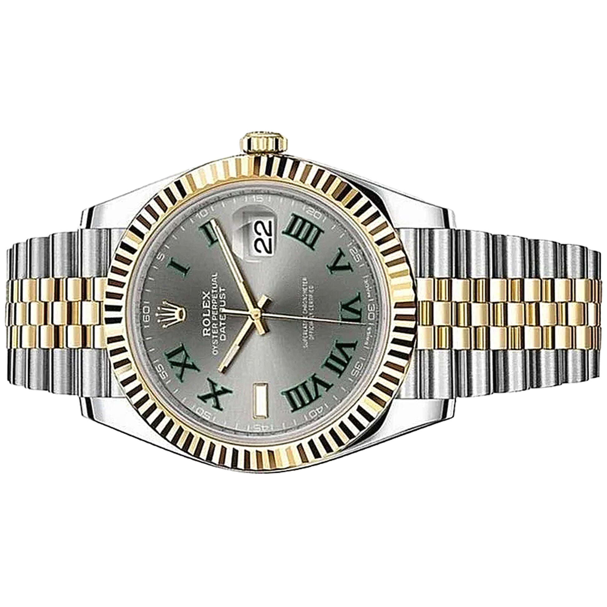 Rolex Datejust 41 MM 126333-0020 Wimbledon Yelow Gold Pre-Owned - Luxury Address Watches