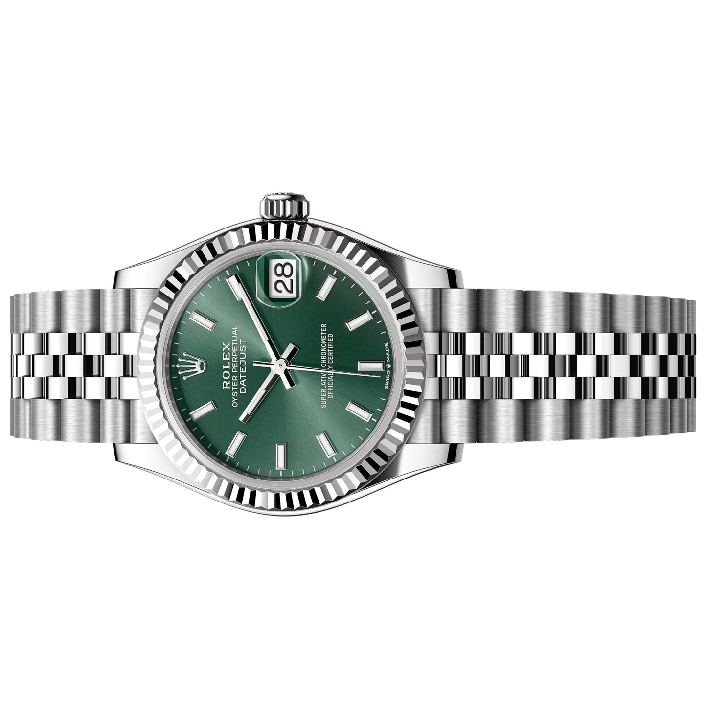 rolex datejust 31mm green jubilee 2025 unworn 31mm  278274-0018