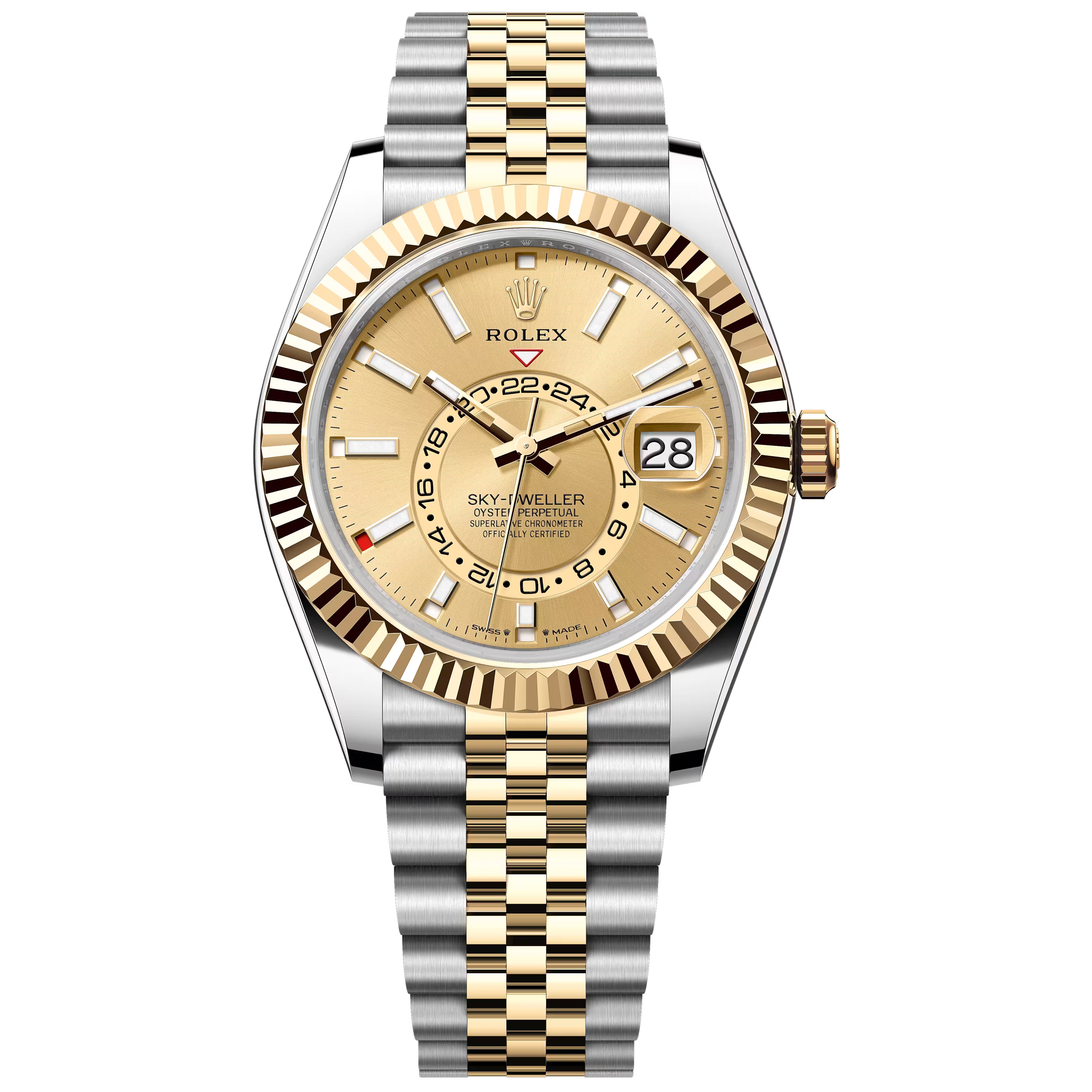 Rolex Sky-Dweller 42mm Champagne Jubilee Unworn 2026 tow tone Yellow gold and steel  336933-0002