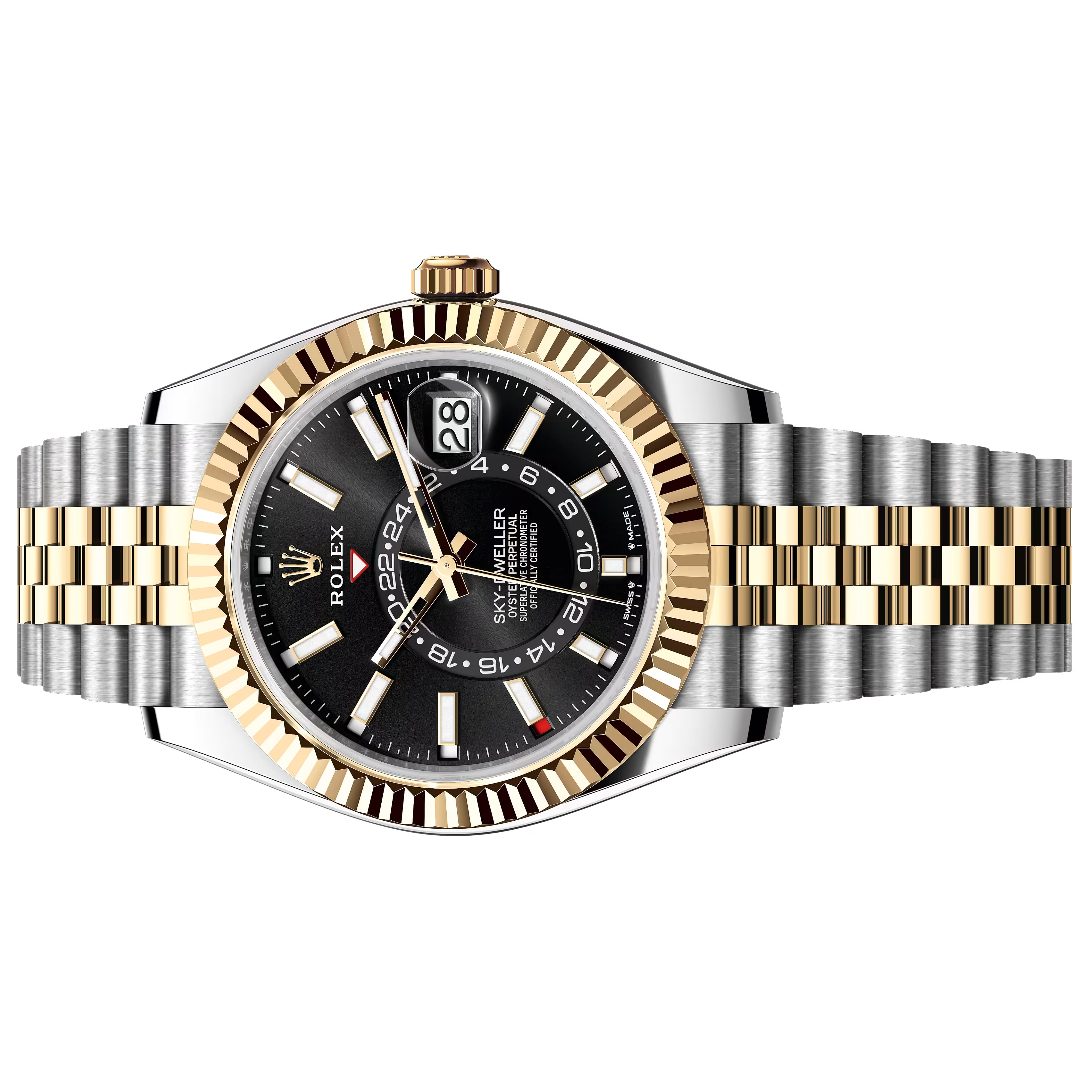Rolex Sky-Dweller 42mm Black Jubilee Tow tone Yellow gold 336933-0004 PreOwned