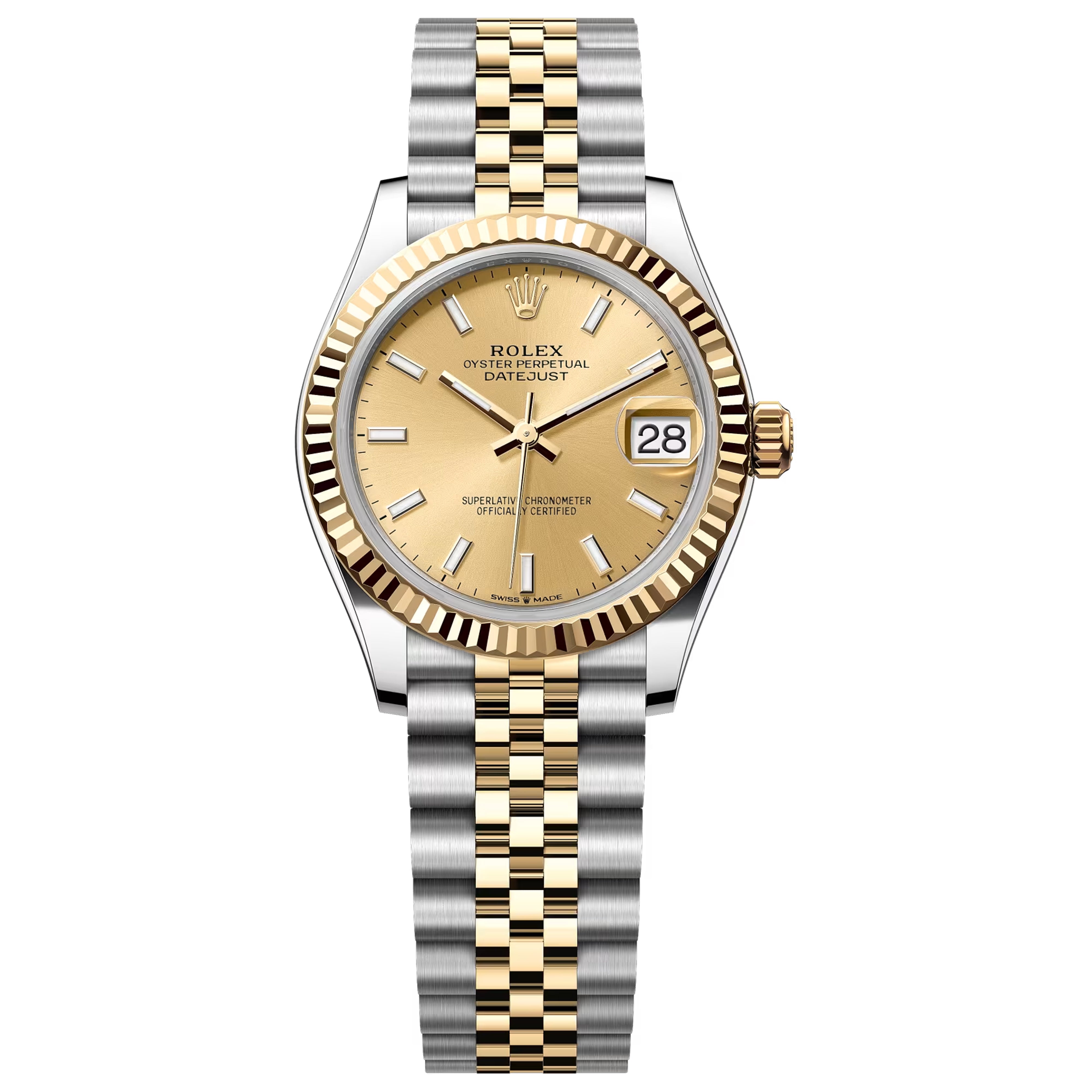 Rolex Datejust 31mm Unworn 2026 Champagne Jubilee Yellow Gold 278273-0014