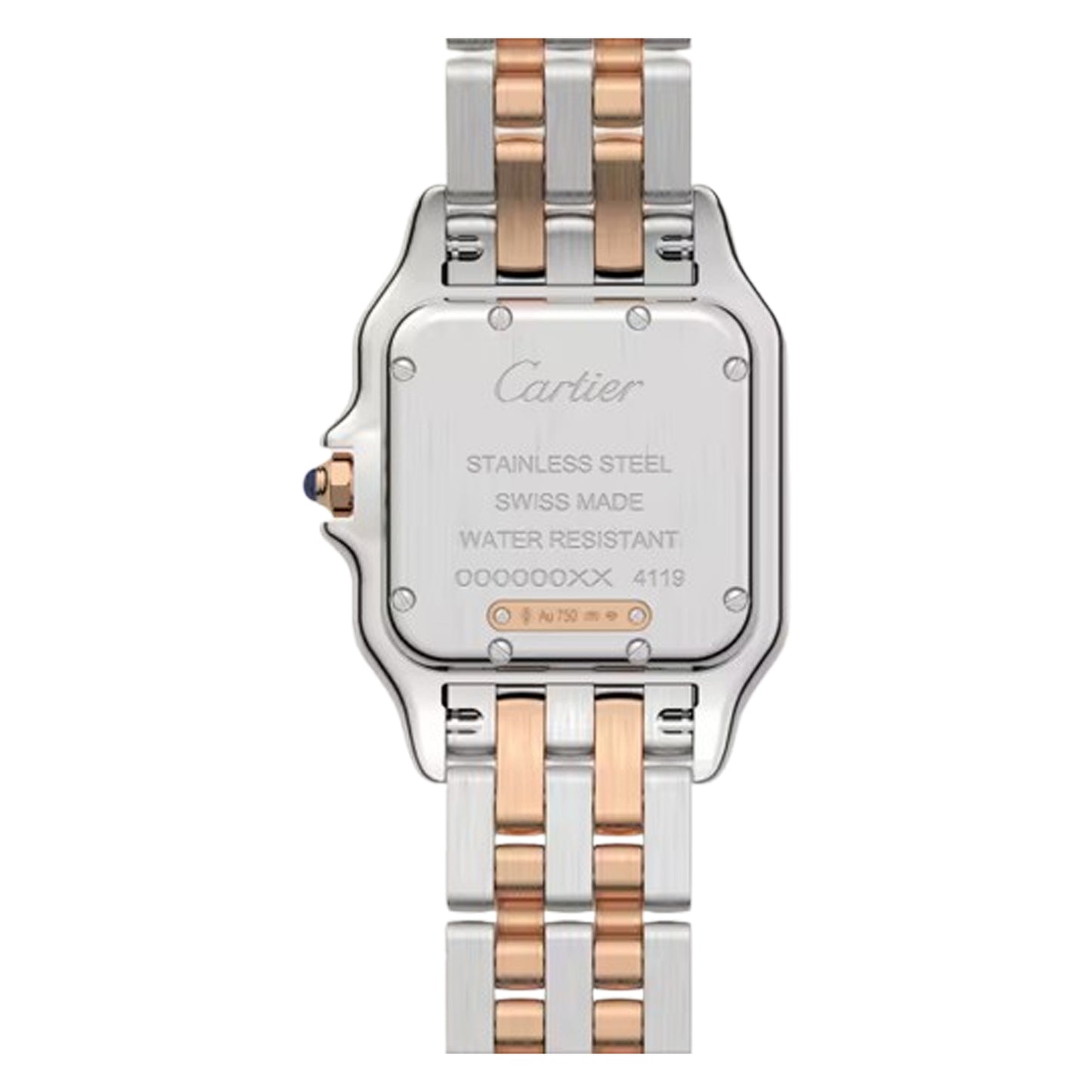 cartier panthère medium model, rose gold, steel , diamonds pre-owned 2024