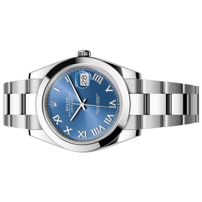 Rolex Datejust 41mm 126300-0017 Blue Roman (Azzurro) , Steel Oyster Bracelet