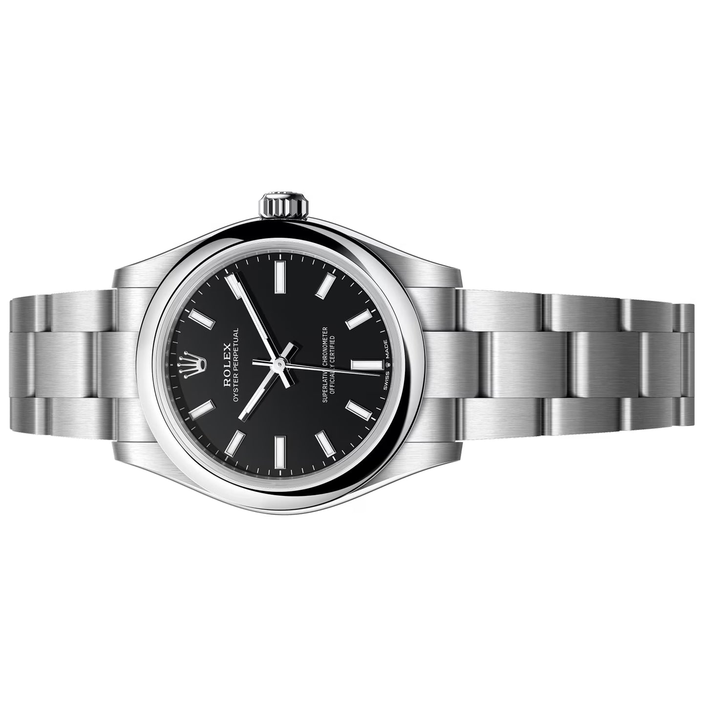 rolex oyster perpetual op 31mm 2025 unworn black dial 277200-0012