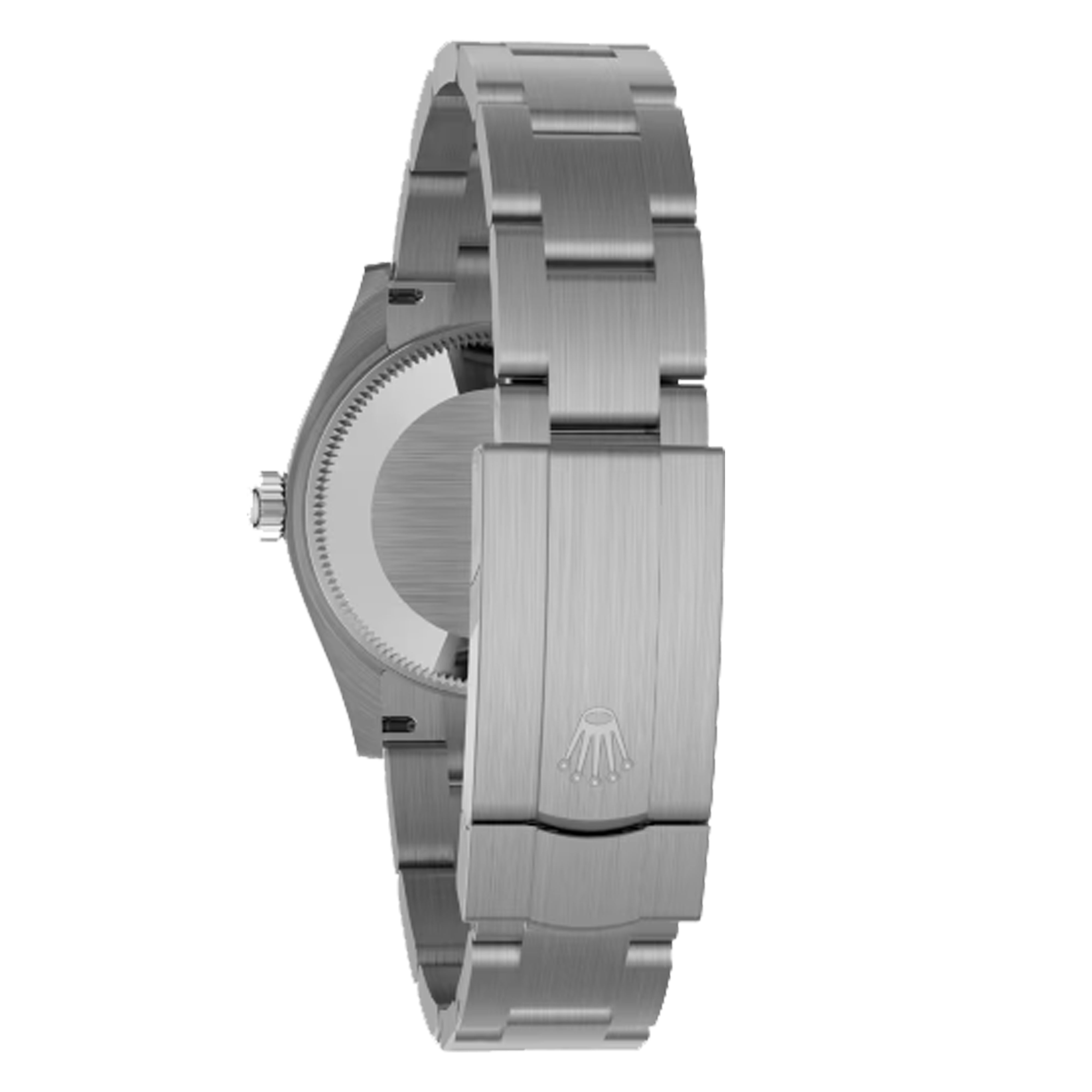 Rolex Oyster Perpetual OP 34mm أزرق لامع أوستر ستيل 124200-0003 مستعملة