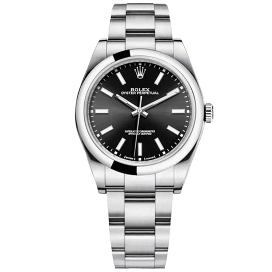 Rolex Oyster Perpetual OP 39mm  Black Dial 114300-0005 Pre Owned