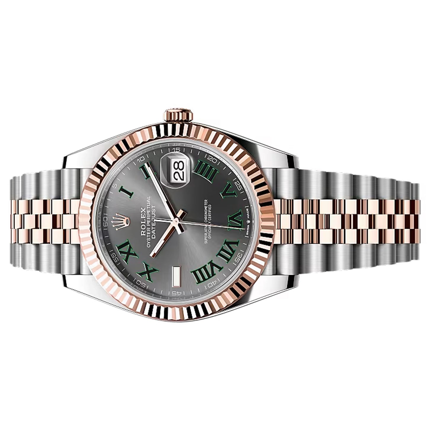 rolex datejust 41mm 126331-0016 wimbledon 2025 rosegold  jubilee