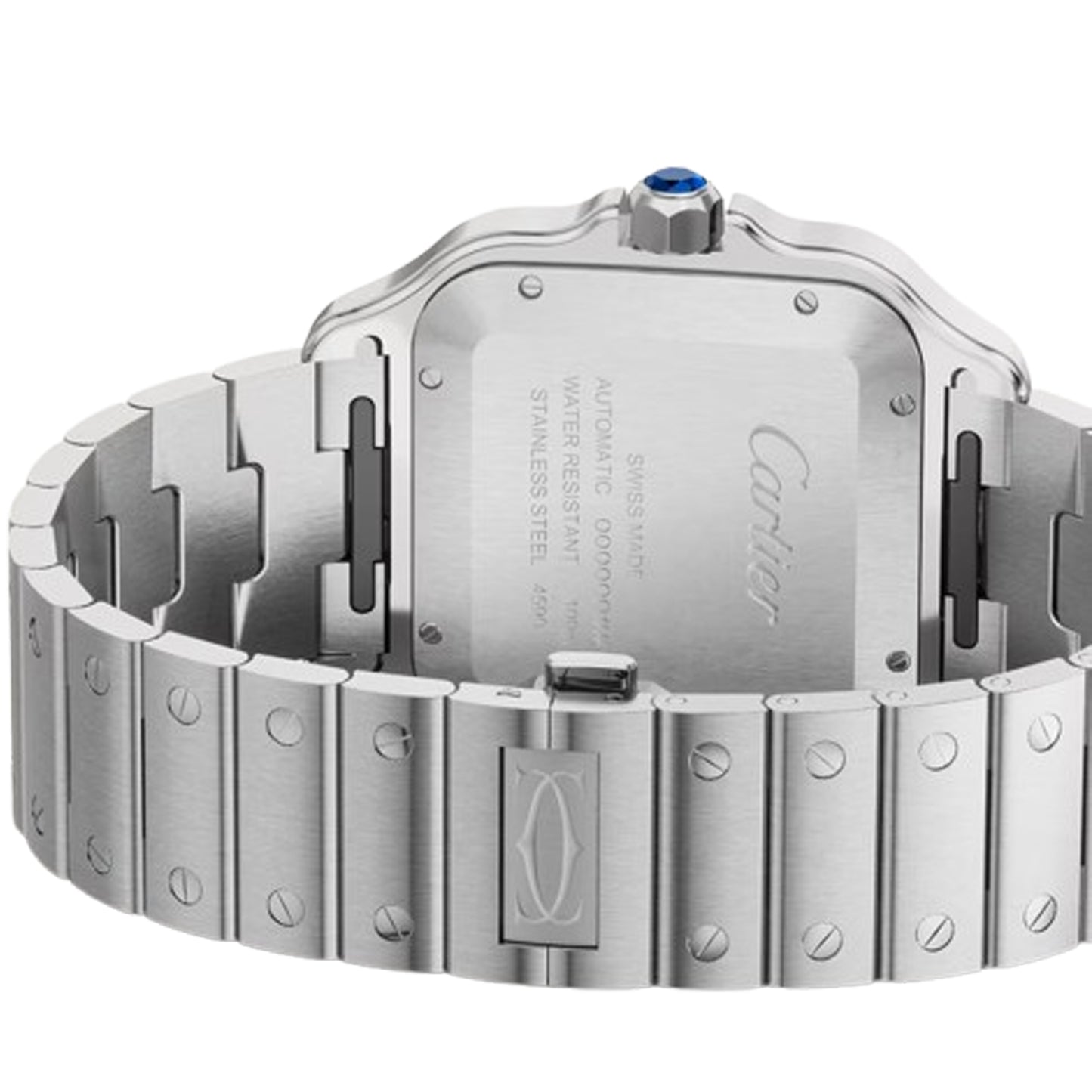 santos de cartier green roman numerals large unworn 2025 wssa0062